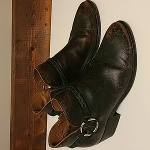 Frye Carson braided harness blk size 10m bootie